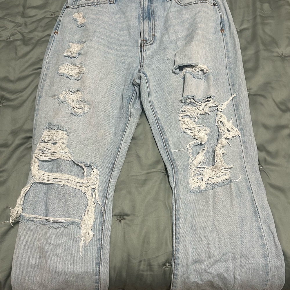 Buckle Light Blue Distressed Boyfriend Jeans